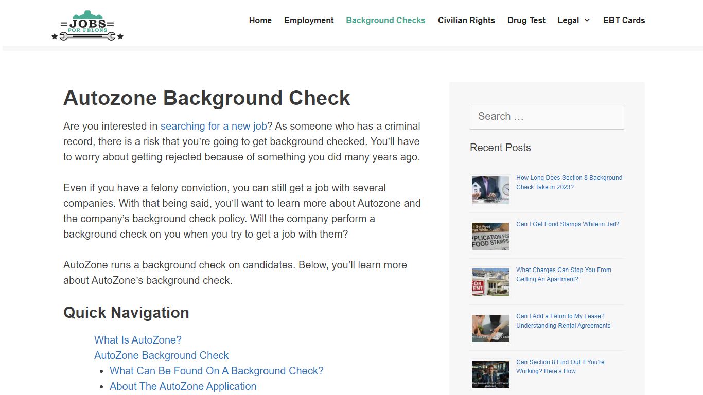 Autozone Background Check - felonyfriendlyjobs.org